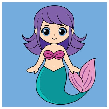 How to draw a mermaid vector