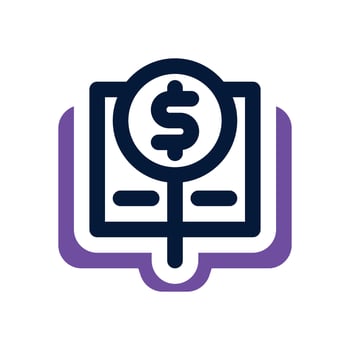 financial literacy dual tone icon. Sleek and modern icon for websites, mobile apps, marketing materials, and corporate design. Fully scalable and ready to use.. vector