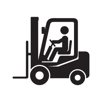 Forklift Silhouette for Logo Design vector