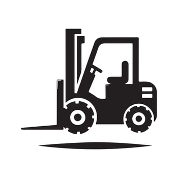 Professional Forklift Illustration for Branding vector
