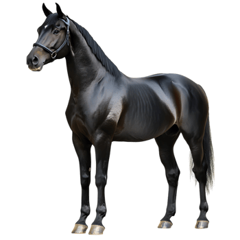 Strong Black Horse Isolated Against a Transparent Background png
