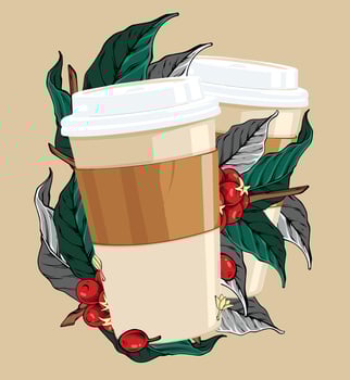Coffee cup illustration vector