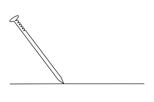 Continuous one line nail vector