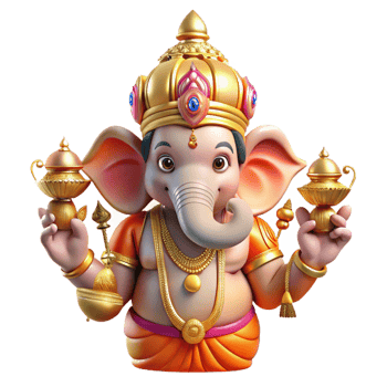 dramatic artistic A Vibrant Depiction of the Hindu God Ganes high quality png