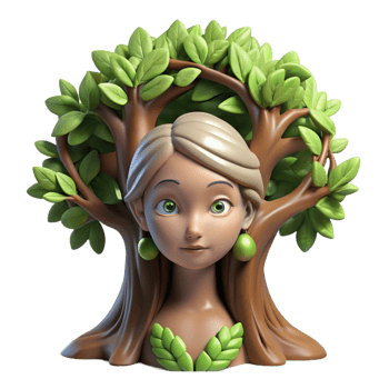 beautiful modern Serene Dryad Emerging from Ancient Oak high quality png