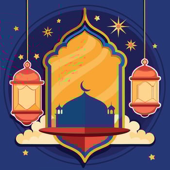Islamic Celebration Night Scene vector