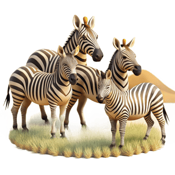 magnificent traditional A Group of Zebras Grazing on the African premium png