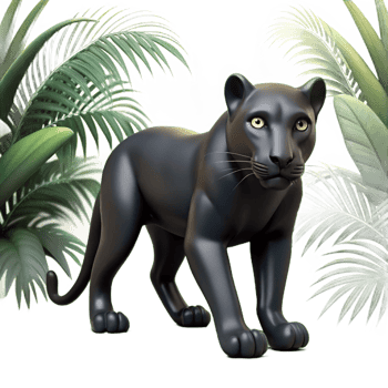 extraordinary creative A Sleek Black Panther Prowling Through Th exclusive png