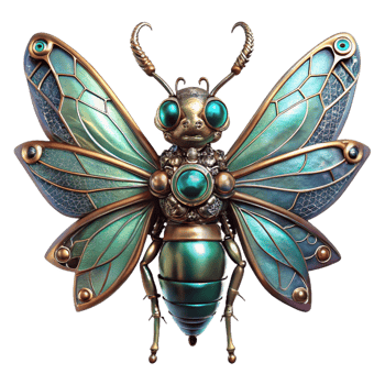 impressive modern A Steampunk Insect Intricate Clockwork png