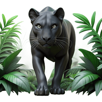 extraordinary artistic A Sleek Black Panther Prowling Through A high quality png
