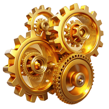 beautiful artistic Fractal Patterns of Interconnected Golde original png