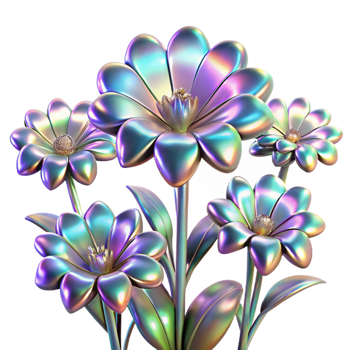 dramatic modern A Field of Blooming Fractal Flowers With genuine png