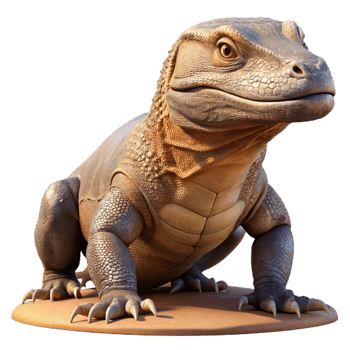 stunning classic A Fierce Komodo Dragon Basking in the Sun premium png