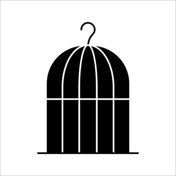 bird cage Icon Symbol isolated white background. illustration. color editable. vector