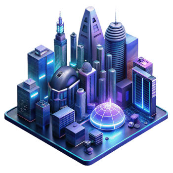 elegant rustic A Futuristic Cyberpunk City Neon Lights R professional png