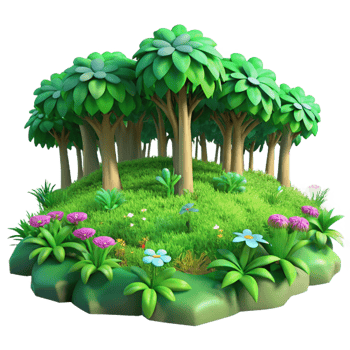 beautiful traditional A Lush Green Forest Floor Carpeted With authentic png