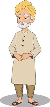 Indian Village Men Cartoon Character Concepts vector
