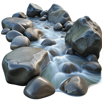 elegant vintage Crystal Clear Stream Smooth Flowing Water high resolution png