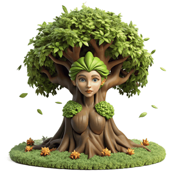 elegant contemporary A Dryad Emerging from an Ancient Oak Tre high quality png