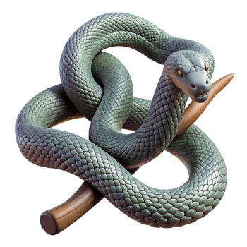 impressive modern A Slithering Snake Coiled Around a Branch original png