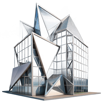 wonderful creative Deconstructivist Office Building Fragment high resolution png