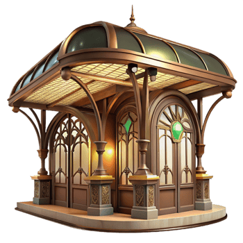 wonderful minimalist An Art Nouveau Metro Station with Intrica high resolution png
