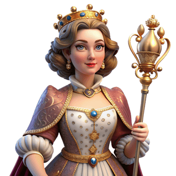 dramatic classic Portrait of a Regal Queen with an Elaborat exclusive png