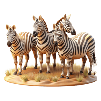 vibrant classic A Group of Zebras Grazing on the African S premium png