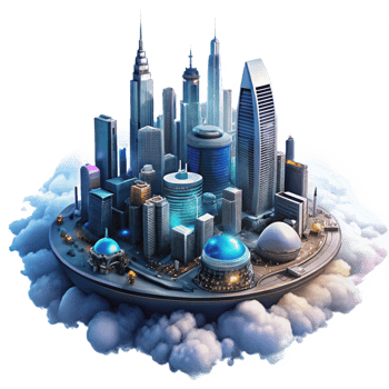 extraordinary rustic A Futuristic Cityscape Towering Skyscrap high resolution png