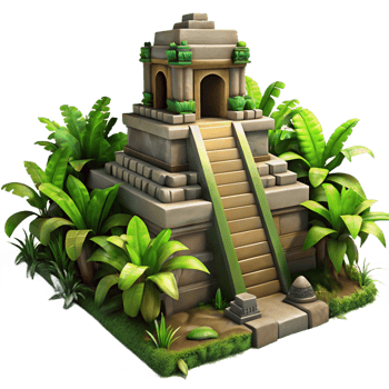 wonderful artistic An Ancient Mayan Temple Overgrown with Ju exclusive png