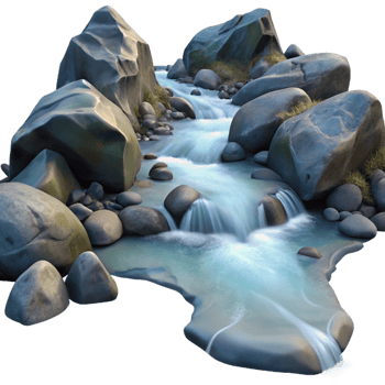 extraordinary minimalist A Crystal Clear Mountain Stream Flowing Ov genuine png