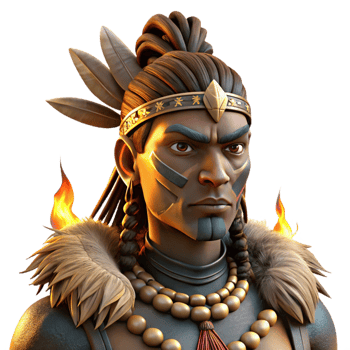 impressive modern Portrait of a Tribal Warrior with Intrica high quality png