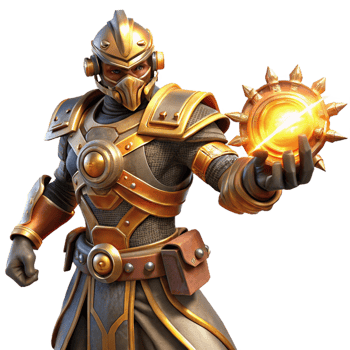 stunning abstract A Steampunk Warrior Clad in Intricate Ar premium png