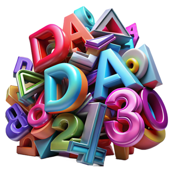 magnificent contemporary A Chaotic Jumble of Letters and Numbers S premium png
