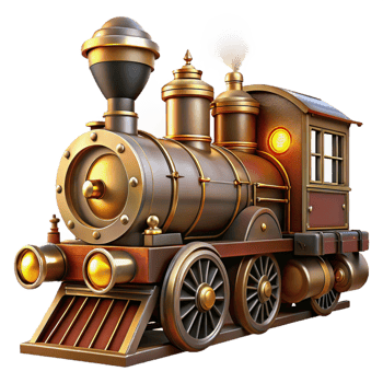 dramatic modern A Steampunk Train Intricate Engine and G genuine png