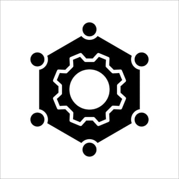 Gear connection Icon.Symbol isolated white background. illustration. color editable. vector