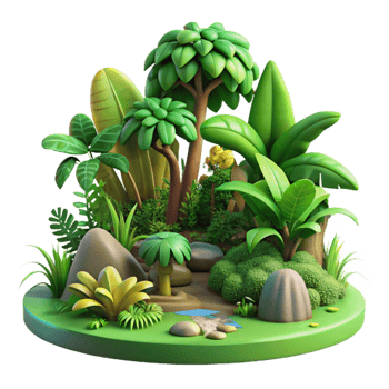 stunning classic A Lush Green Jungle with Exotic Plants A 4K png