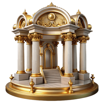 elegant classic Baroque Palace Ornate Gold Details and M exclusive png