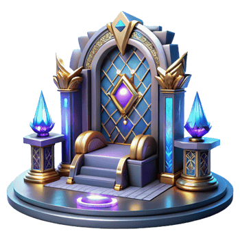 dramatic minimalist A Futuristic Throne Room Ornate Decorat detailed png