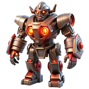 elegant minimalist A Steampunk Mecha Towering Steel and Gear genuine png