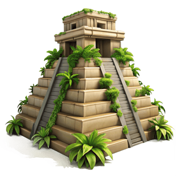 impressive traditional An Ancient Mayan Pyramid Overgrown with Ju exclusive png