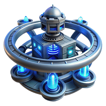 wonderful abstract A Futuristic Space Station with Rotating original png