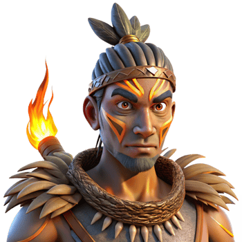 impressive abstract Portrait of a Tribal Warrior with Intric authentic png