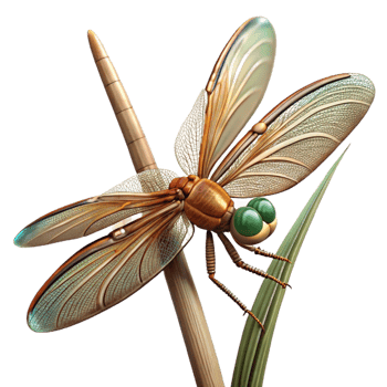 stunning modern A Close Up of a Dragonfly Perched on a Re genuine png