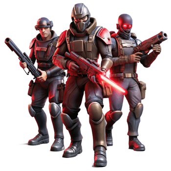 impressive contemporary A Group of Space Pirates Armed with Lase professional png