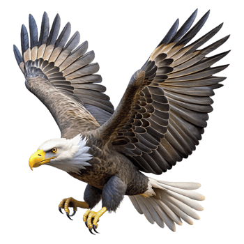 elegant artistic A Majestic Bald Eagle Soaring Through The genuine png
