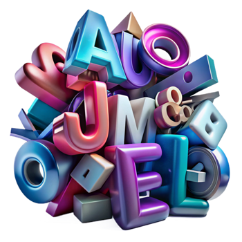 vibrant abstract A Chaotic Jumble of Letters and Numbers S high resolution png