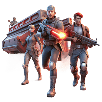impressive minimalist A Group of Space Pirates Armed with Laser authentic png