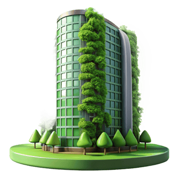stunning vintage Greenery-covered Skyscraper original png