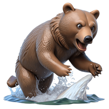 wonderful rustic A Grizzly Bear Catching a Salmon in a Riv genuine png